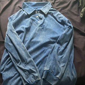 Men's Blue Long Sleeve Shirt